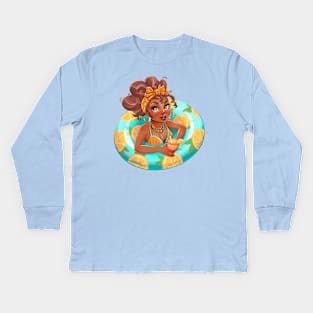 Pool party and cocktails Kids Long Sleeve T-Shirt